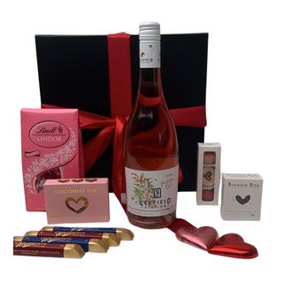 Gift Box Image Wine and Chocolate Gift Box for Mother's Day with New Zealand Rose Wine