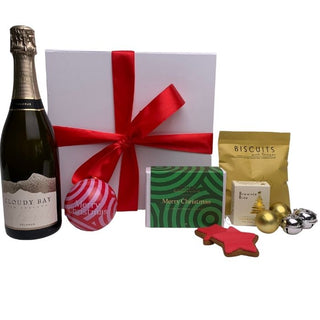 Gift Box Image Cheers to a Merry Champagne Christmas with Cloudy Bay Christmas hampers Auckland