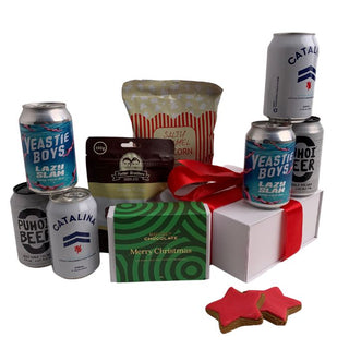 Gift Box Image festive brews christmas gift box with craft beers and treats gift baskets Auckland