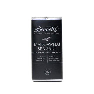 60 gram Managwhai sea salt chocolate bar from Bennett's of Mangwhai
