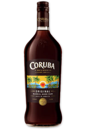 Bottle of Jamaican Coruba Rum. 1 Litre