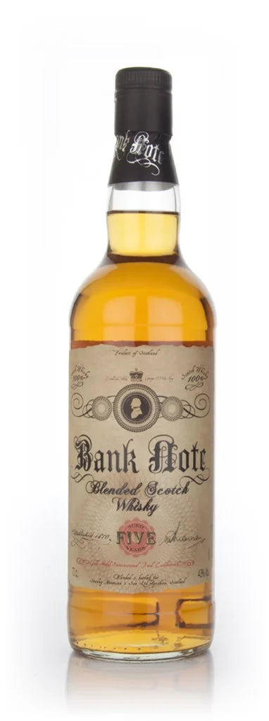 Bank Note Vodka Bank Note 5 Year Old Single Malt Scotch Whisky 70cl