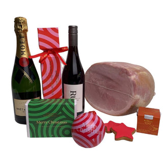 Christmas Feast Hamper Gift Box with Moet and Chandon Gift Baskets Auckland