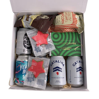 Gift Box Image festive brews christmas gift box with craft beers and treats packaged gift baskets Auckland