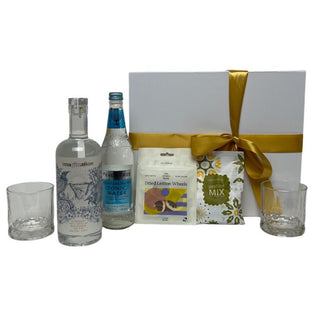 Gift Box Image Gin and Tonic plus glasses and lemons gift baskets auckland