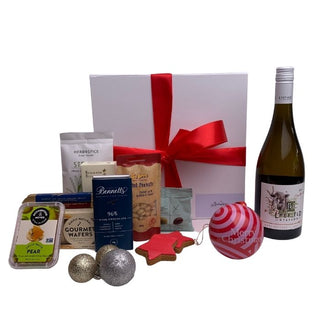 Jingle All the Way Batenburgs christmas hamper with chardonnay gift baskets auckland