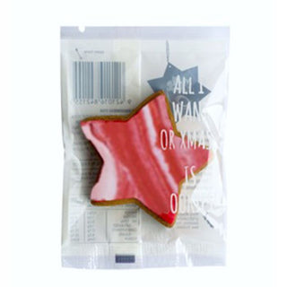 Xmas Gingerbread Star | Red White Marble Iced
