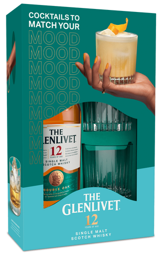 The Glenlivet 12yo Single Malt Whisky (Two Glass Gift Set)