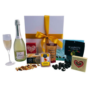 Gift Box Image Wine and Chocolate Savoury Treats Phoenix Prosecco  Batenburgs Gift Baskets Auckland