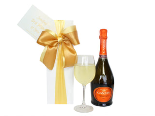 Bottle of Gancia Prosecco 750ml gift boxed.