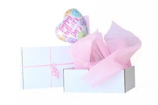 Hart shaped air filled 9inch Happy Mother's Day Balloon in white box with pink Vilene